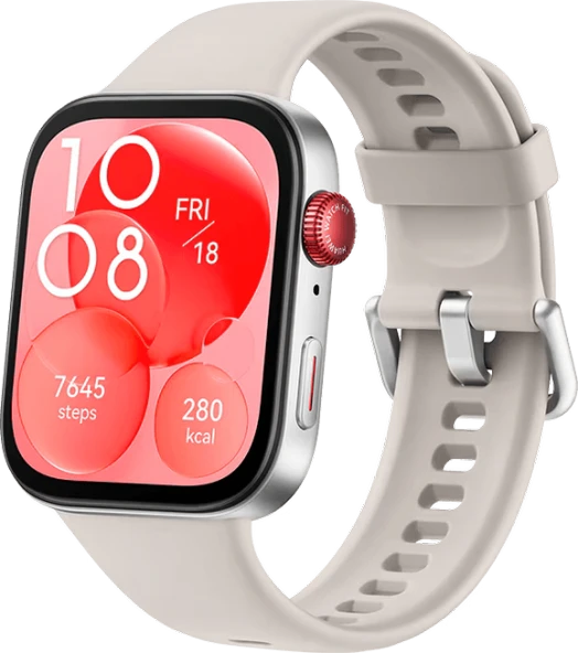 HUAWEI WATCH FIT 3 / BEYAZ KAUÇUK KORDON / 2 YIL GARANTİLİ ürün görseli 1