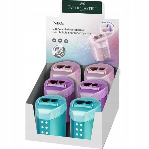 Faber-Castell Kalemtıraş Sparkle 6 Lı ürün görseli 1