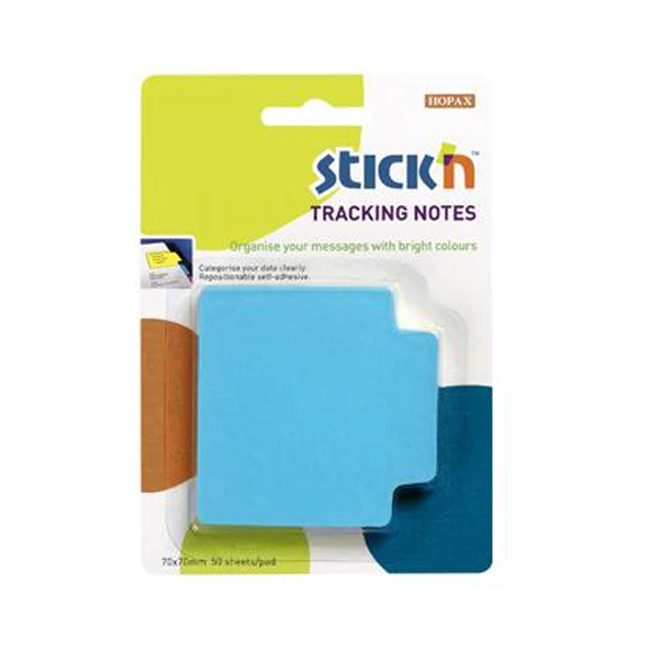 Hopax Stickn Yapışkanlı Not Kağıdı TracKing 50 YP 70x70 Fosforlu Mavi 21479 ürün görseli 1
