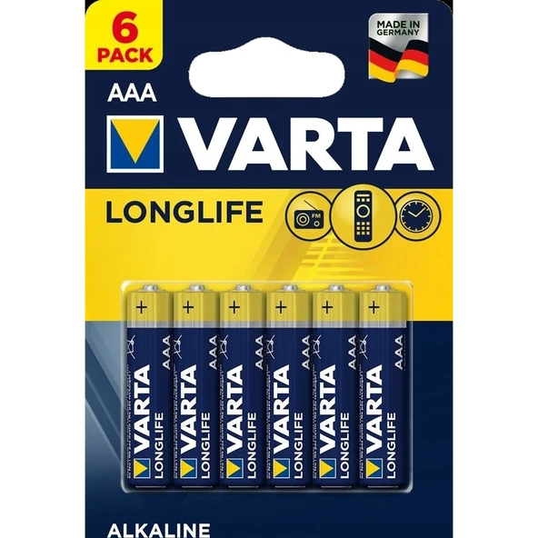 Varta Longlife 6 LI İnce AAA ürün görseli 1