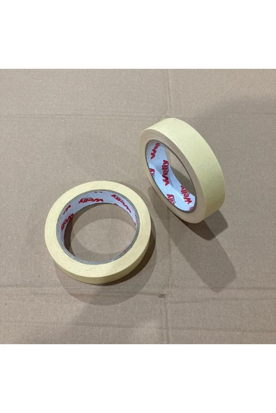 DOĞAL KAUÇUK MASKELEME BANDI SARI 80 DERECE 19MM X 30MT ürün görseli 1