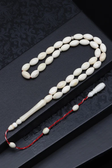 Kemik Tesbih 6 x 11 mm Arpa Kesim - T-1820 ürün görseli 1
