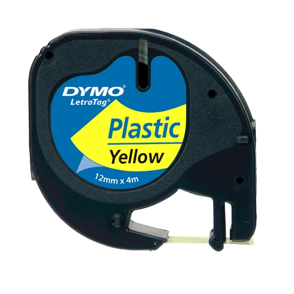 Dymo Letratag Şerit Plastik 12 MMx4 MT Sarı 91202 ürün görseli 1