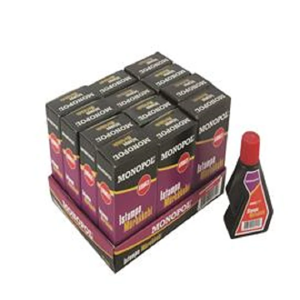 Monopol Istampa Mürekkebi 30 ML Kırmızı  (12 adet) ürün görseli 1