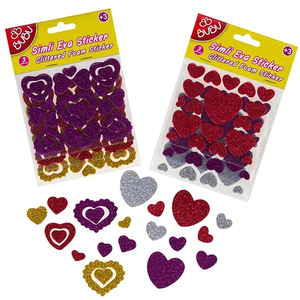 Bu-Bu Simli Eva Sticker 3 Parça 24 Lü Pvc BUBU00086 ürün görseli 1