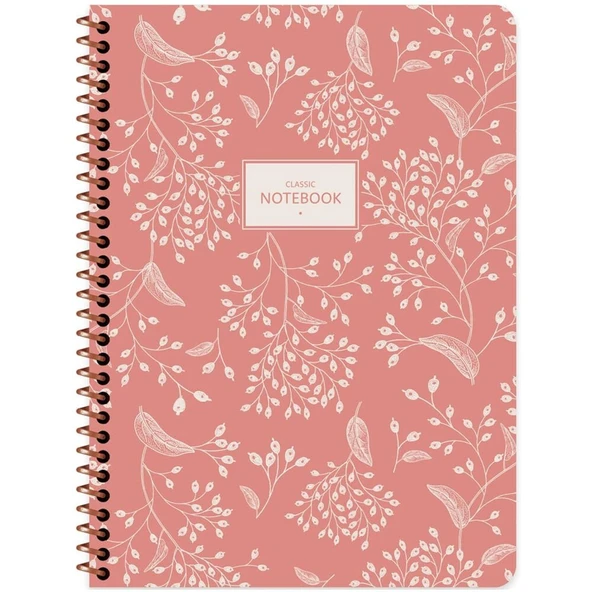 Keskin Color Defter Karton Kapak Spiralli Pst Flora 16,5x22,5 80 YP Düz ürün görseli 1