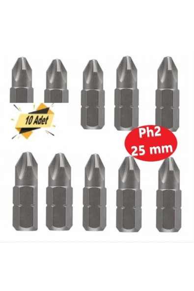 Bits Uç, Yıldız Matkap Ucu PH2X25 mm 10 Adet ürün görseli 1