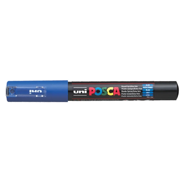 Uni-Ball Markör Boyama Posca Su Bazlı Poster 0.7 MM Mavi (6 adet) ürün görseli 1