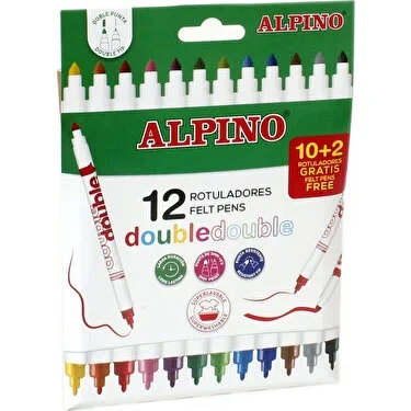 Alpino Keçeli Kalem Dual Art 12 Li Pastel Renk-Çift Yön ürün görseli 1