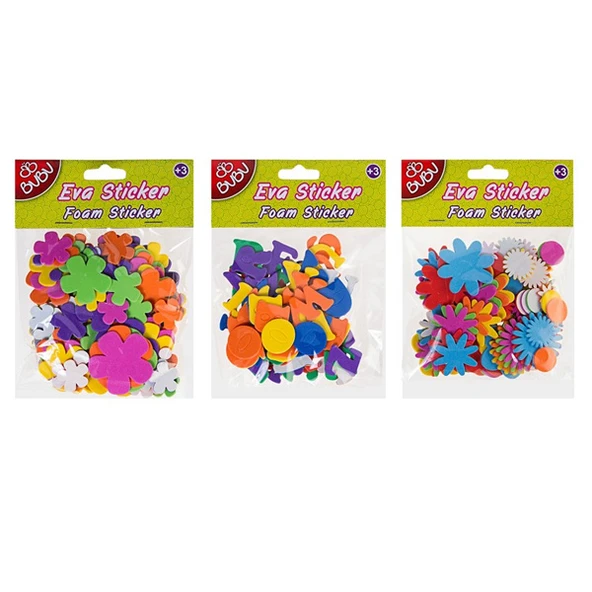 Bu-Bu Eva Sticker Seti 12 Li Pvc BUBU00088 ürün görseli 1