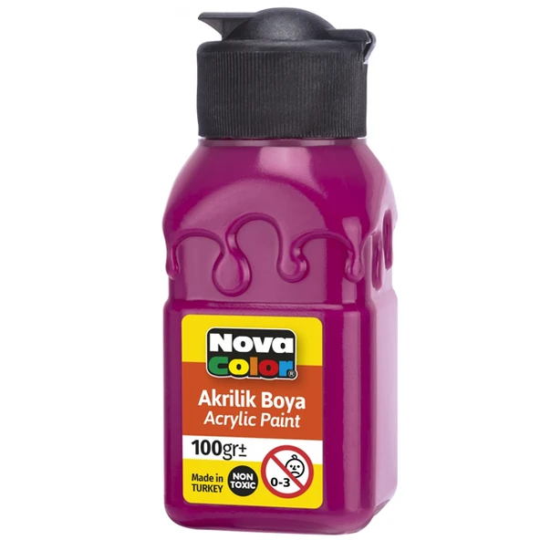 Nova Color Akrilik Boya Şişe 100 CC Magenta Kırmızı Nc-2024 ürün görseli 1