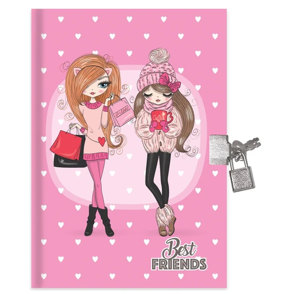 Keskin Color Hatıra Defteri Kilitli Best Friends 80 YP 14x20 ürün görseli 1
