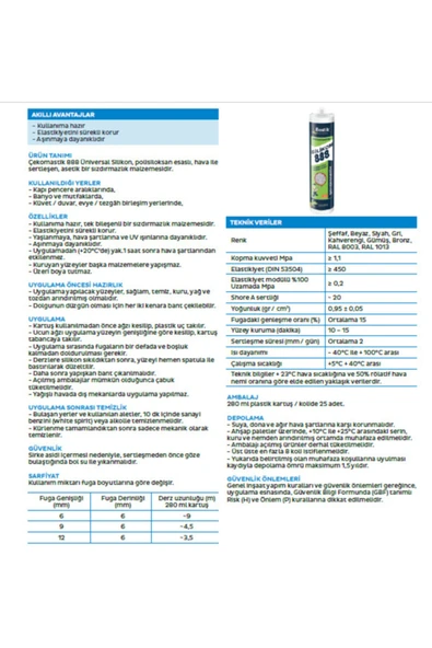 888 Silikon Siyah 280 Ml Kartuş - Resim 2
