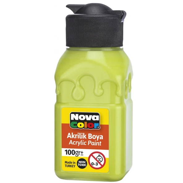 Nova Color Akrilik Boya Şişe 100 CC Fıstık Yeşili Nc-2027 ürün görseli 1