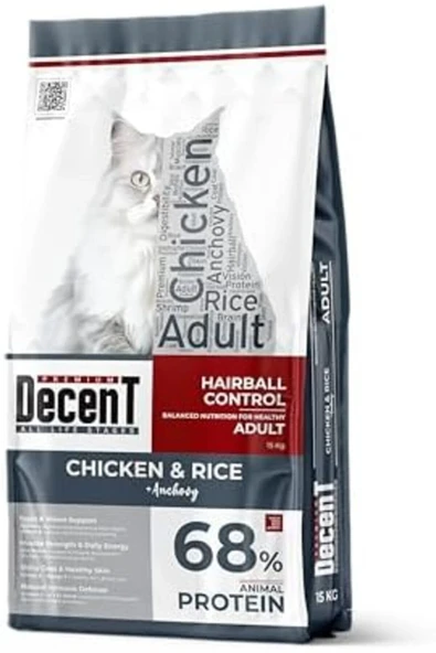 DECENT ADULT YETİŞKİN  TAVUKLU KEDİ MAMASI 15KG. ürün görseli 1