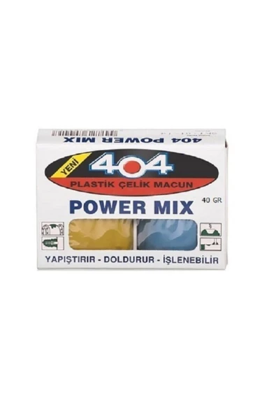 404 Power Mix Yapıştırıcı 80gr Plastik Çelik Macun ürün görseli 1