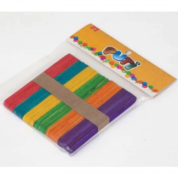Puti Ahşap Küçük Çubuk Renkli 50 Lİ 4582 (24 paket) ürün görseli 1