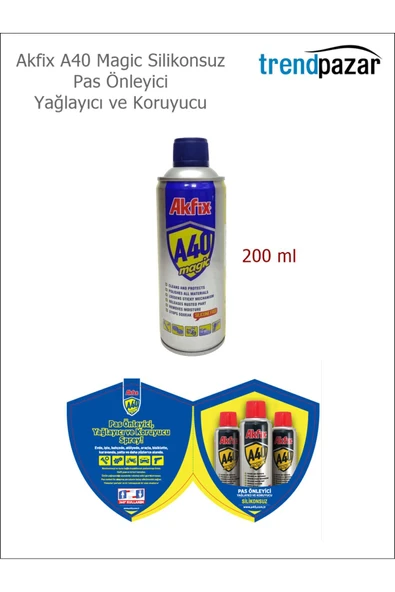 A40 Magic Silikonsuz Pas Önleyici, Yağlayıcı ve Koruyucu Akfix 200ml ürün görseli 1