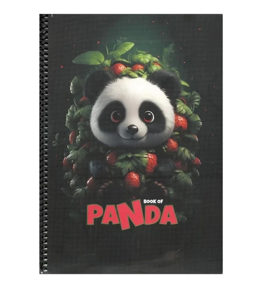 Gıpta Spiralli Karton Kapak Defter Panda A4 80 YP Çizgili ürün görseli 1