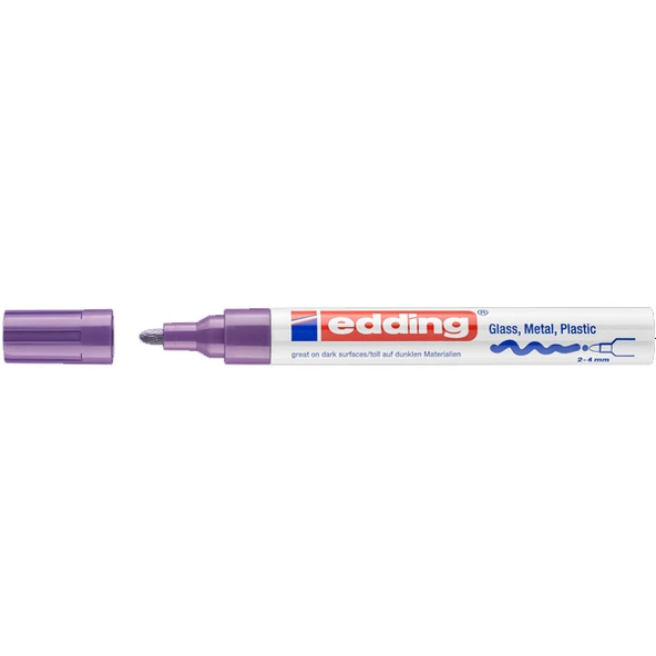 Edding Markör Boya Dekor Yuvarlak Uçlu 2-4 MM Mor  (10 adet) 750CR ürün görseli 1