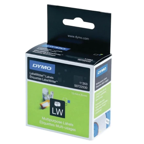 Dymo Label Writer Çok Amaçlı Etiket 1000 Lİ 24x12 MM 11353 S0722530 ürün görseli 1