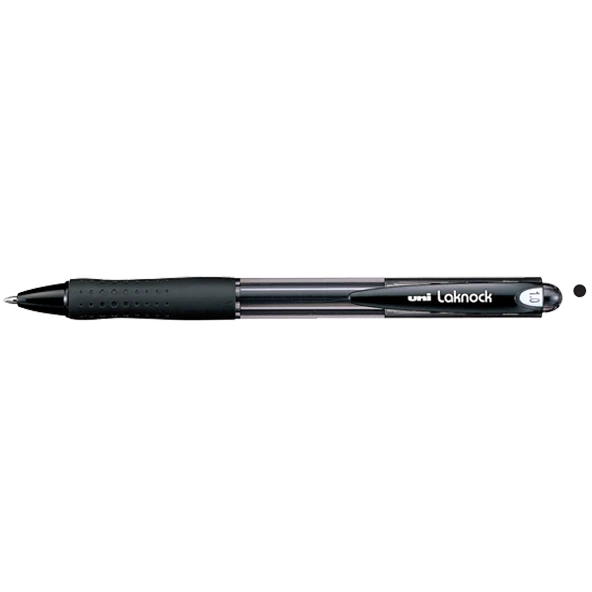 Uni-Ball Tükenmez Kalem  (( 12 adet) Laknock Medium 1.0 MM Mekanik Bilye Uç Siyah SN-100 ürün görseli 1