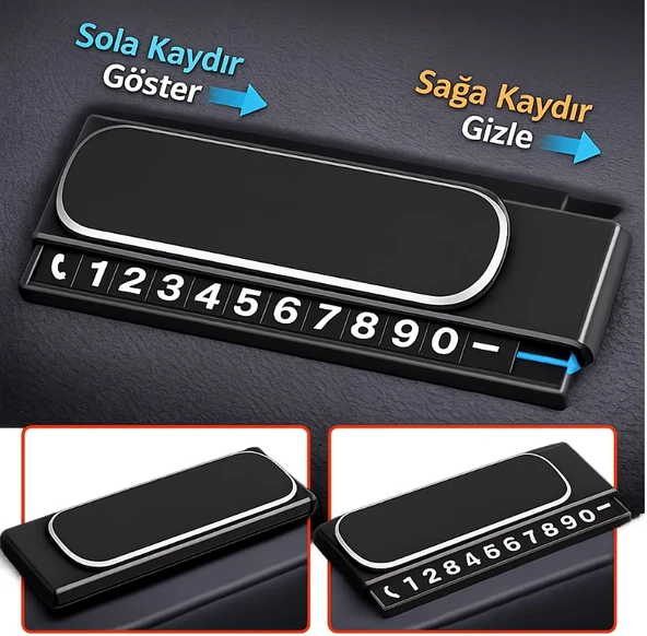 Kayar Kapaklı Torpido Üstü Fosforlu Numaratör (5224) ürün görseli 1