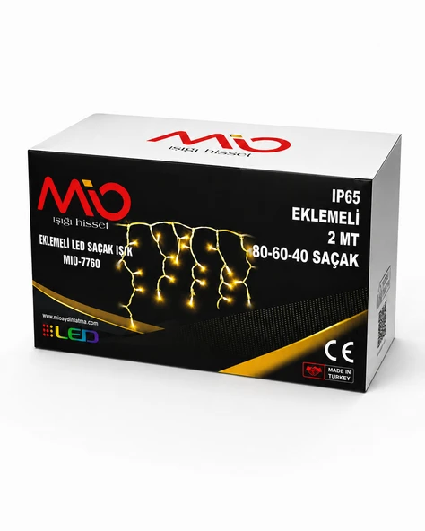 MİOLED MİO 7760 Saçak Led Dış Mekan Perde Süsleme Gün Işığı 2x1 Metre ürün görseli 1