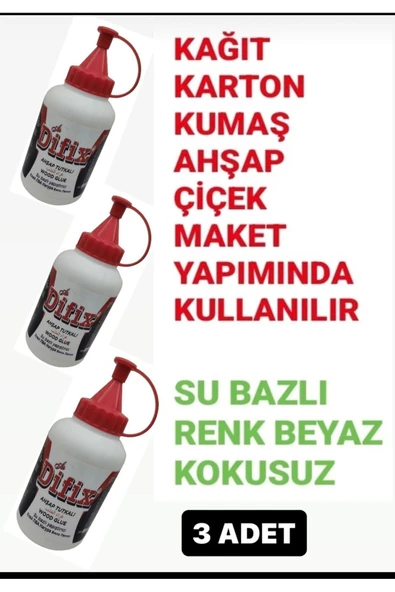 AHŞAP AĞAÇ TUTKALI KAĞIT KARTON ÇİÇEK MAKET HOBİ WOOD TUTKALI 100 GRX 3 ADET ürün görseli 1
