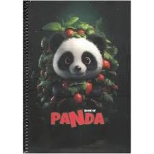 Gıpta Spiralli Karton Kapak Defter Panda A4 80 YP Kareli ürün görseli 1