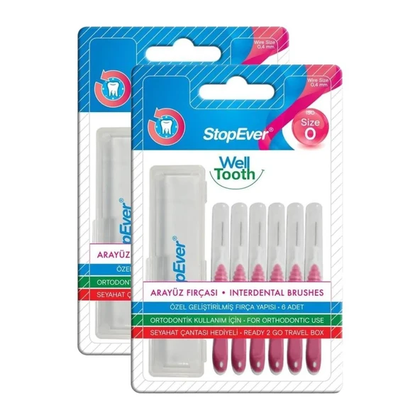 StopEver Arayüz Fırçası Pembe Renk 0,4 mm Tel ile Koruyucu Temizlik 2 Adet ürün görseli 1