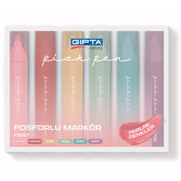 Gıpta Fosforlu Markör Pickpen 6 Lı Set F1557 ürün görseli 1