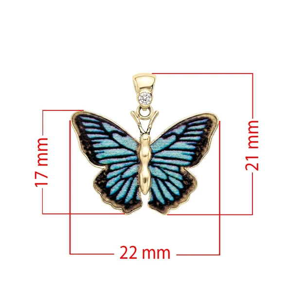Morpho Kelebek Kolye Ucu - Resim 2