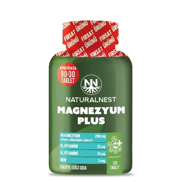 NATURALNEST MAGNEZYUM PLUS 120 TABLET ürün görseli 1