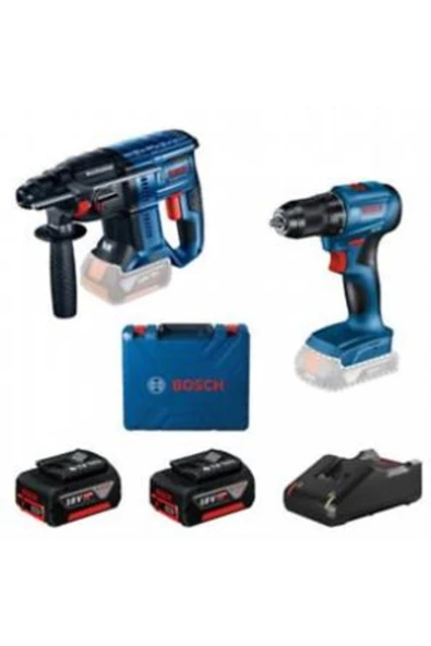 2'li Vidalama ve Kırıcı-Delici Akülü Set GSR 185+GBH 180 2x4 Ah 0615990N20 ürün görseli 1