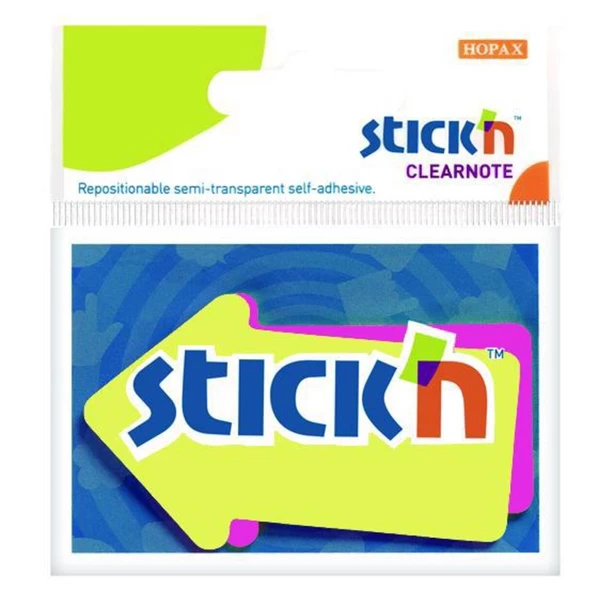 Hopax Stickn 76x50 Ok Şekilli Neon 2 Renk 60 YP 21141 ürün görseli 1