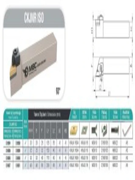 CKJNR-20x20-K16 DIŞ ÇAP TORNALAMA KATERİ ürün görseli 1