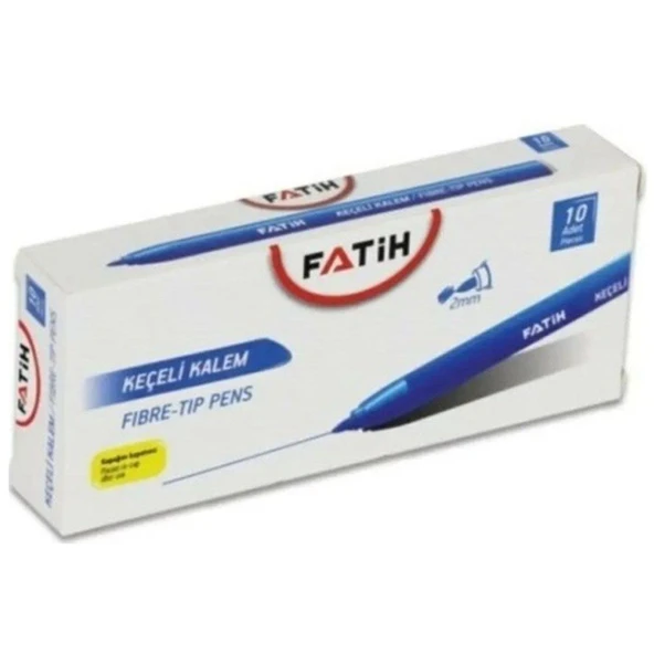 Fatih Keçeli Boya Kalemi Ofis Tipi Mavi 34030--10 lu ürün görseli 1