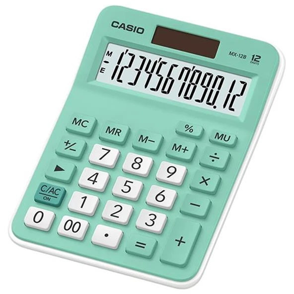 Casio Hesap Makinesi Masaüstü 12 Hane Açık Yeşil MX-12B-GN ürün görseli 1