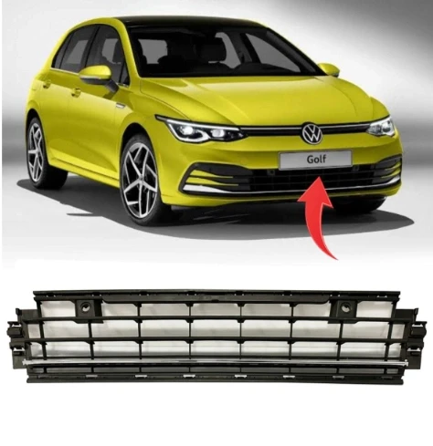 Golf 8 Ön Tampon Orta Izgara Kromlu 2021 Sonrası 5H0853677F 2ZZ ürün görseli 1