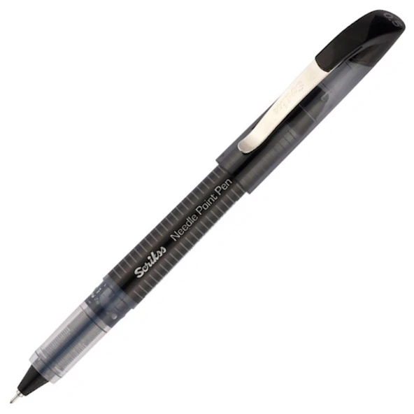 Scrikss Roller Kalem Needle Point Su Bazlı İğne Uç 0.5 MM Siyah NP-68--12 li ürün görseli 1