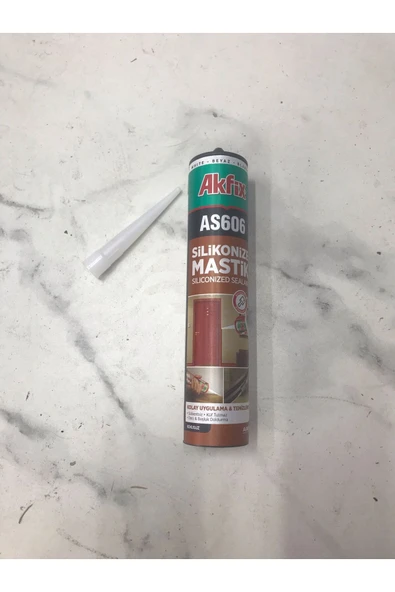 AKFİX AS606 BEYAZ SİLİKONİZE AKRİLİK MASTİK 500GR ürün görseli 1