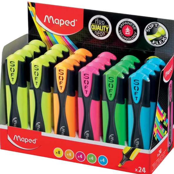 Maped Fosforlu Kalem Ultra Yumuşak Uç Karışık 746037 ürün görseli 1