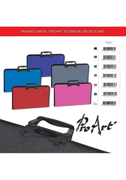 Pro Art Fermuarlı Teknik Resim Çantası 37 x 54 CM Mavi ürün görseli 1