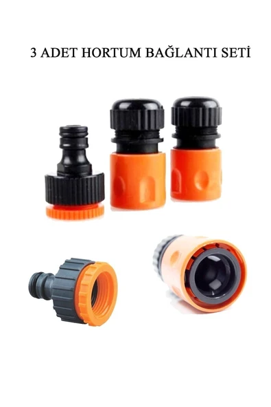 1/2" Hortum Musluk Bağlantı Adaptörü (2 Adet) + 1/2 - 3/4" Musluk Adaptörü ürün görseli 1