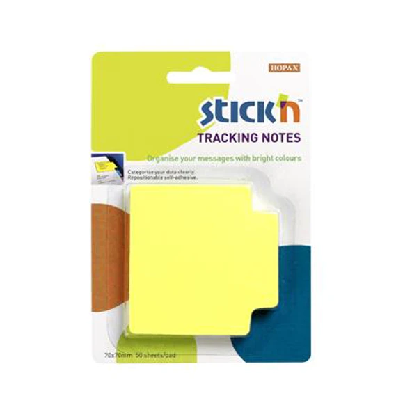 Hopax Stickn Yapışkanlı Not Kağıdı TracKing 50 YP 70x70 Fosforlu Sarı 21478 ürün görseli 1