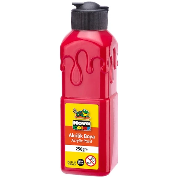 Nova Color Akrilik Boya 250 GR Kırmızı NC-3011 ürün görseli 1