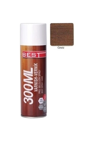 Selülozik Sprey Ahşap Metal Vernik 300 Ml Ceviz Renk ürün görseli 1