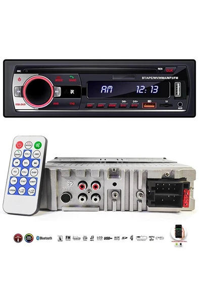 ŞENEL S-520 Oto Teyp 4X50 Watt Bluetooth Mobil Aplikasyon 2xUsb Sd Fm Aux 7 Renk Ekranlı ürün görseli 1