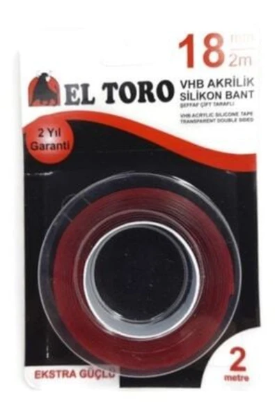 El Toro Çift Taraflı Bant Silikonlu 18mm 2mt ürün görseli 1